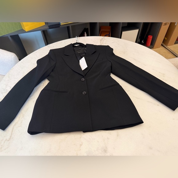 ZARA VIRAL TOPSTITCHED FITTED BLAZER ZW COLLECTION - Picture 10 of 14